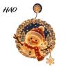 Holiday Home Decor Christmas Suction Cup Window Light, 7.8-Inch Double-Layer Warm LED Winter Decoration Battery Powered Hanging Light for Glass