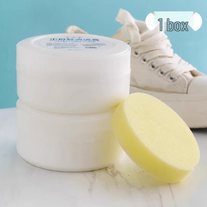 

Крем для чистки белой обуви с щеткой без смывания - Специальное средство для мытья и протирания обуви