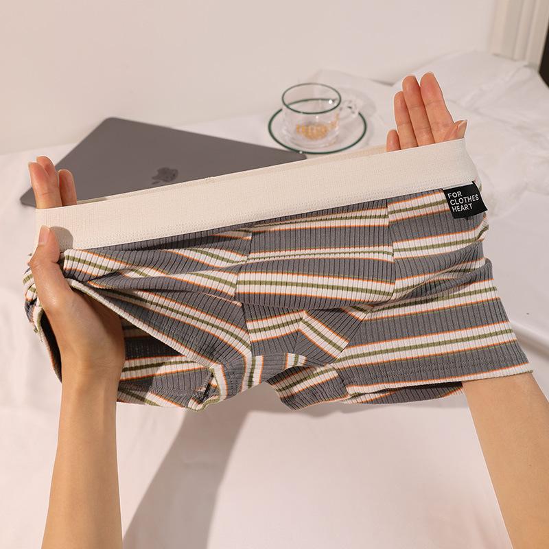 New Soft Boxer Men Underwear Striped Calzoncillos Mens Boxers Cuecas Masculinas BoxerShorts Man Panties Size L-4XL