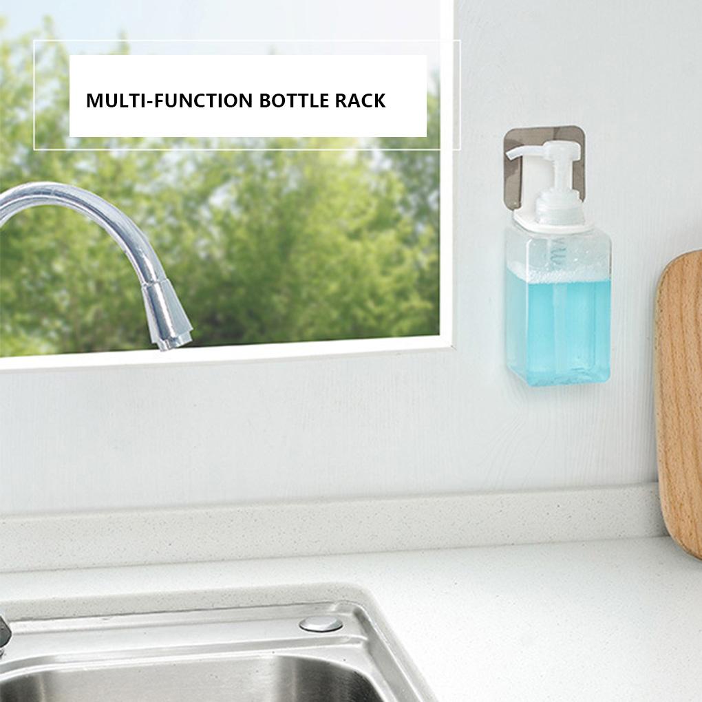 Shower Gel Bottle Hook Bathroom Self-adhesive Organizer Bracket Shampoo Waterproof Wall Mounted Holder Liquid Hanger