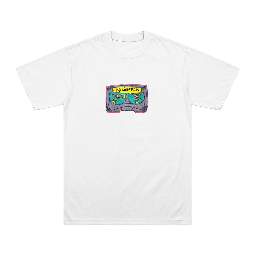 Summer Cotton Tees Ed Sheeran Play X KidSuper Cassette TShirts Pattern Print Roundneck Short Sleeve Unisex Street Hiphop Tops
