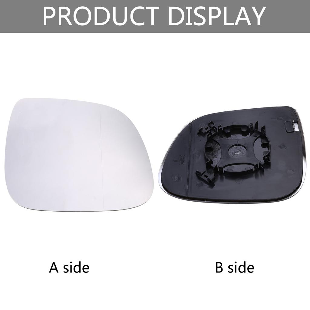 Front Right Side Mirror Glass Replacement with Heated Convex Base for AMAROK 10-18 Auto Accesosry Rearview Mirror Glass