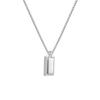S925 Sterlingové stříbro Zlatá cihla Přívěsek Náhrdelník pro ženy Minimalistický Chic Řetízek 41cm 50cm