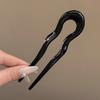 U-shaped Acetic Acid Hairpin Simple Beads Hair Stick Women Girls Colored U-Shaped Irregular Hairpin Jewelry Styling  Accessories
