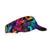 Neon Graffiti Art Sunscreen Visor Cap Sports Sun Visor Hats Lightweight Packable Cooling Empty Top Hat for Running Tennis Golf