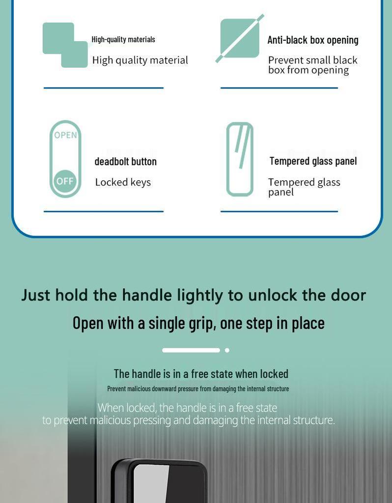 Smart Bluetooth Fingerprint Door Lock with WiFi and Password for Apartments and Homestays
