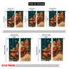 2pcs,2D Plane Printing Print Curtains Santa Claus Gift Polyester Woven (without Rod) All Seasons Ldeal for Various Room Types