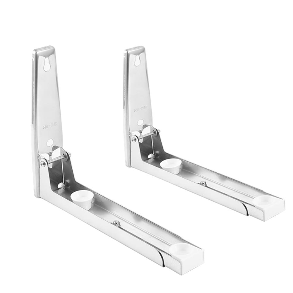 Haushalt 304 Edelstahl Faltbarer Teleskop Mikrowellenofen Wandmontierter Halter Bügel Aufbewahrung