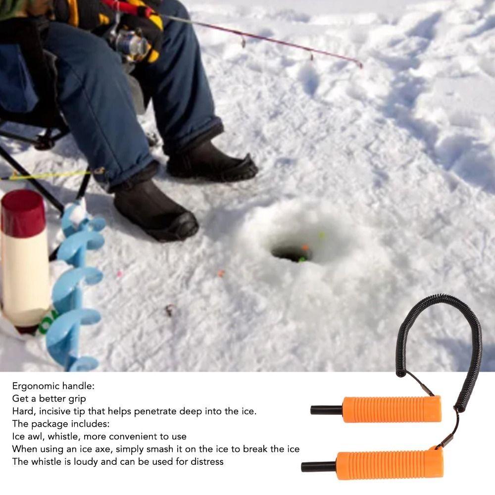 Einziehbare Eisspikes Bequemer Griff Brechwerkzeuge Langlebige Eispickel Sicherheit beim Schlittschuhlaufen