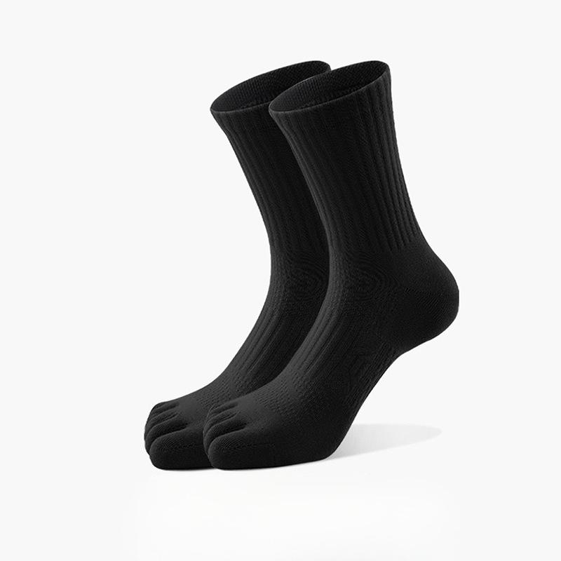 Men's Summer Solid Color Sports Running Badminton Mesh Sweat Absorbing Deodorant Long Socks