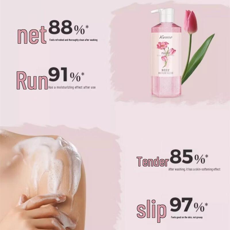 Kustie Jasmine & Tulip Exfoliating Shower Gel Duo Set