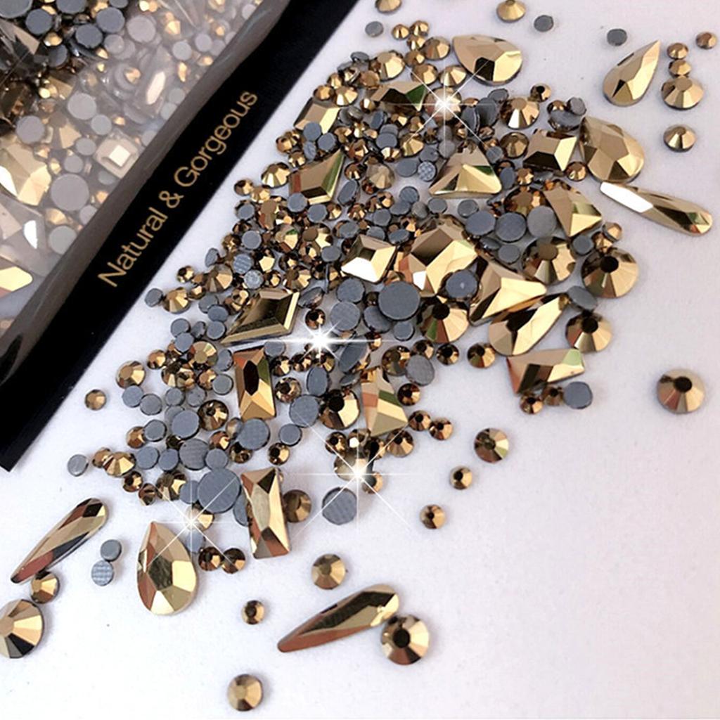Assorted Pack of Flat Bottom Nail Art Rhinestones Create Unique and Stylish Nail Designs