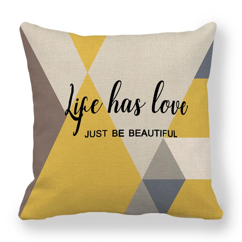 Custom Geometric Abstract Symmetrical Linen Pillowcase