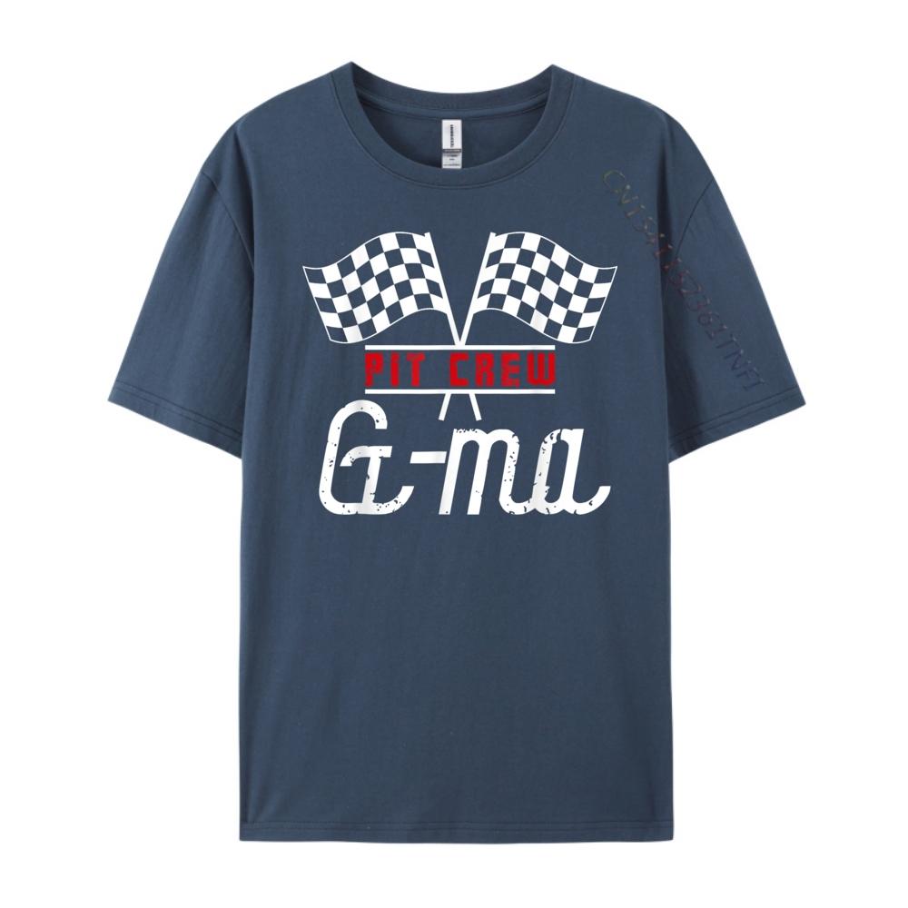 

G Ma Pit Crew Race Car Checkered Track Racer Birthday Party Plain Shirt Streetwear Mens Clothing Graphic 3XL