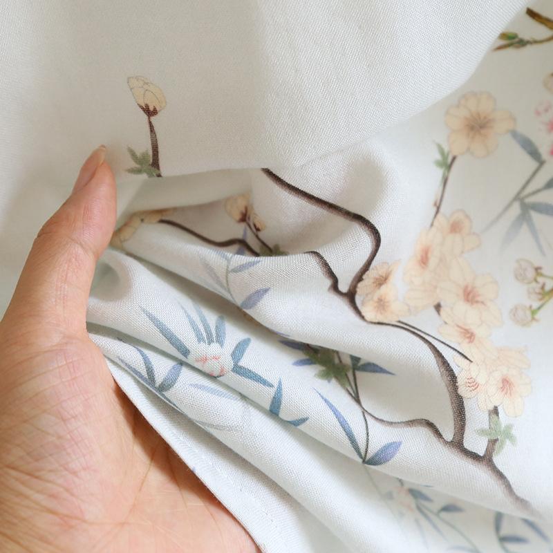 2026 New Women's Spring/Summer Pajama Set with Satin Viscous Soft 7-in-1 Sleeve and 9-in-1 Pants Two Piece Home Clothes Ladies