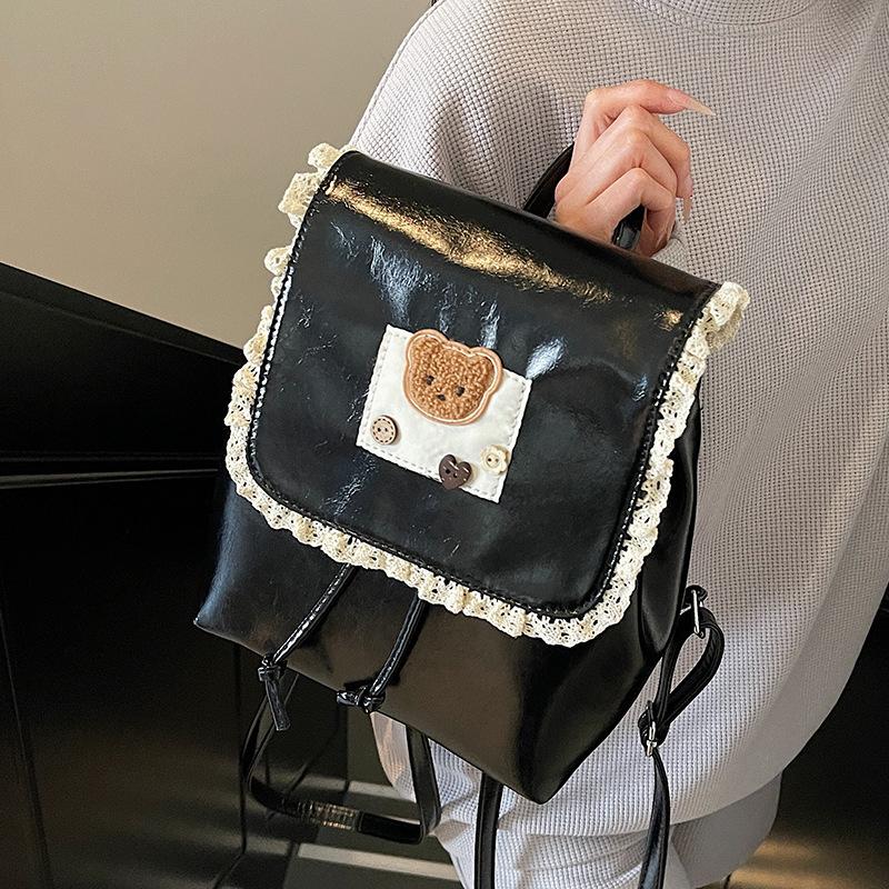 Spring and summer new small fresh Korean version portable tote bag college style sweet casual senior feeling backpack female