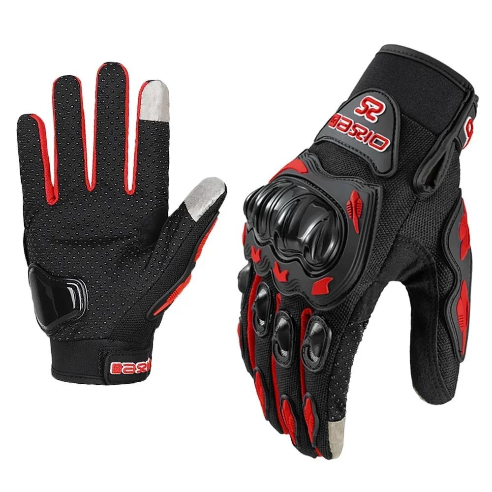Non-Slip Wear-Resistant Full Finger Motorcycle Gloves Summer Breathable Touch Screen Moto Biker Gloves Motocross Racing Gloves