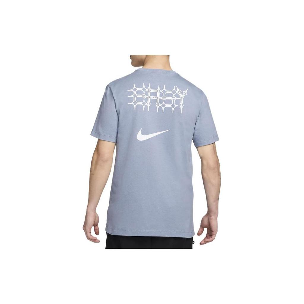 Nike T Shirts Men's Blue Crew Neck Moderate Straight Fit FV8405-493