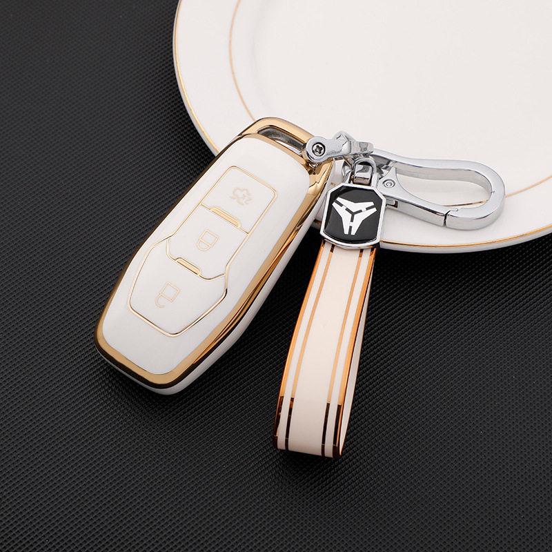 Gold Edge Car Key Case for Ford Edge, Mondeo, Taurus, Explorer, Mustang