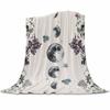 Moonlight Garden Blanket Grape Flower Surround Moon Star Flannel Blanket Bedroom Living Room Home Sofa Blanket