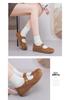 Women's Retro Mary Jane Shoes, Hidden Height, Soft Soles, Round Toe, Closed Heel, Spring/Autumn Style
