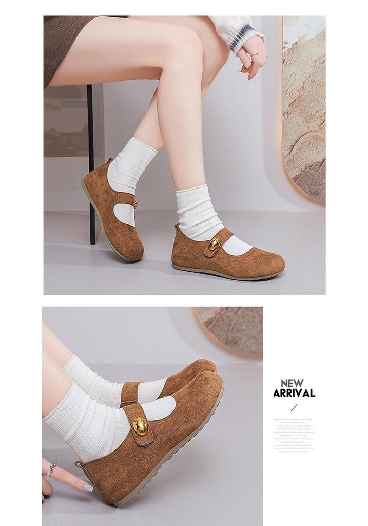 Women's Retro Mary Jane Shoes, Hidden Height, Soft Soles, Round Toe, Closed Heel, Spring/Autumn Style