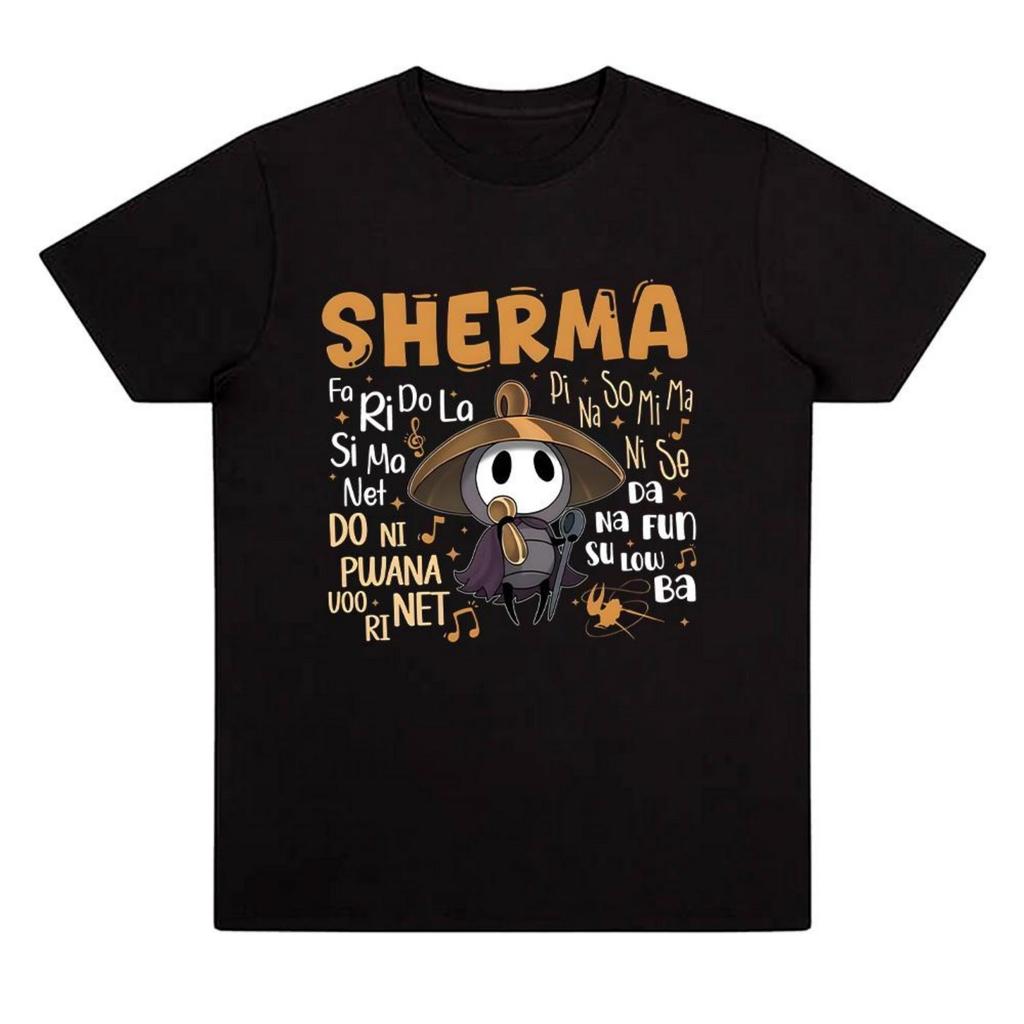 Sherma Song T-shirts Hollow Knight Silksong Funny Game Quote Tees Harajuku Cartoon Print T Shirts Unisex Casual Clothes
