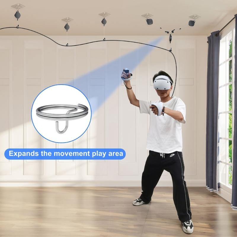 VR Cable Management Ceiling Pulley Retractable Accessories For HTC-Vive Pro/Oculus-Rift/Oculus-Quest Link/Oculus-Quest 2