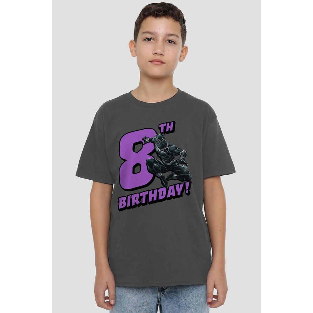 Black Panther Childrens/Kids 8th Birthday T-Shirt
