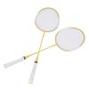 2 Player Badminton Set Low Vibration Strong Elasticity Iron Alloy Badminton Rackets Set with 3 Nylon Shuttlecocks Carry