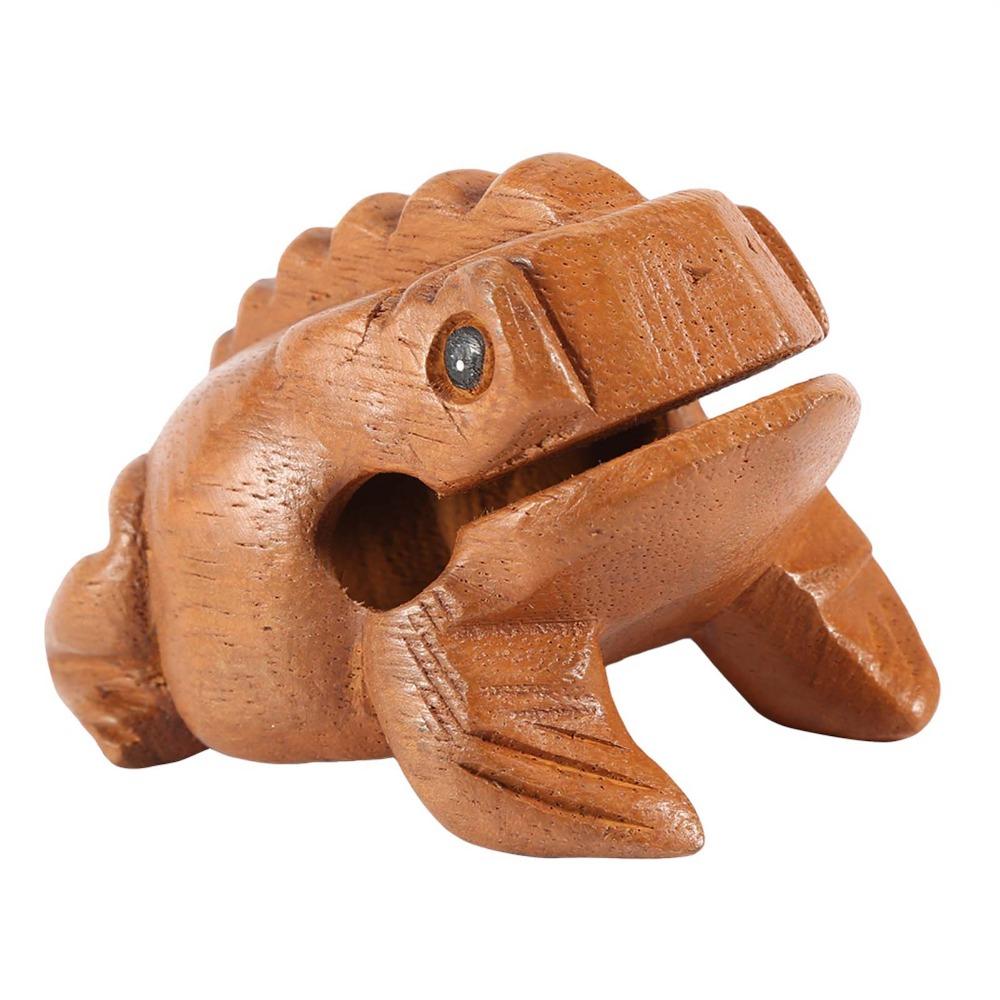 Wooden Wood Frog Percussion Instrument Yeliow Frog Sound Making Ornament Personal Collection