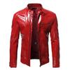 Spring and Autumn New European and American Men's PU Leather Jacket Stand-up Collar Punk Motorcycle Leather Jacket Handsome Jacket Trend
