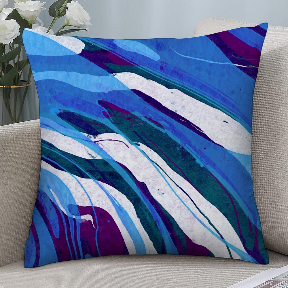 Marbling Texture Pillow Case Short Plush Pillow Covers Sofa Decorative Gift Home Double-sided Printing Cushion Cover