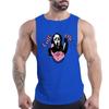 Sommer Herren Fitness Outdoor Sport Rundhalsweste Totenkopfmuster 2D Gedruckt Jugend Trend Atmungsaktives Ärmelloses Shirt
