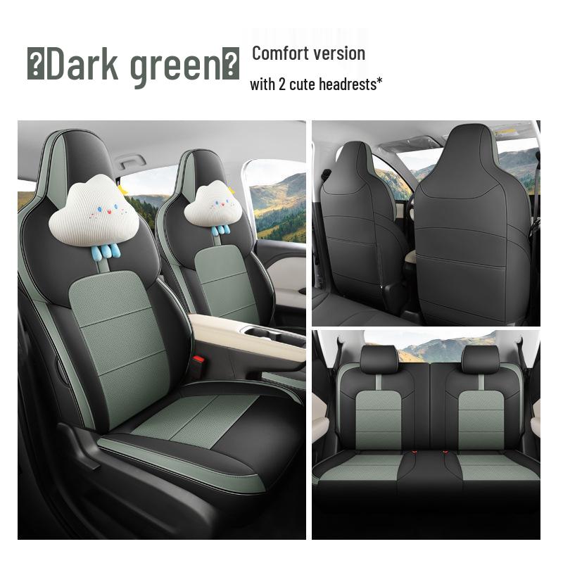 Wuling Bingo PLUS Leather Perforated Seat Cushion - All-Season Universal Cartoon Design
