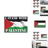 High-quality Pet Material Car Sticker 14cm Palestinian Flag Decal
