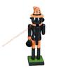 Halloween Wooden Figurine 25cm Seasonal Decor Christmas Nutcracker Figures Statue For Shelves Tables Children's Gifts