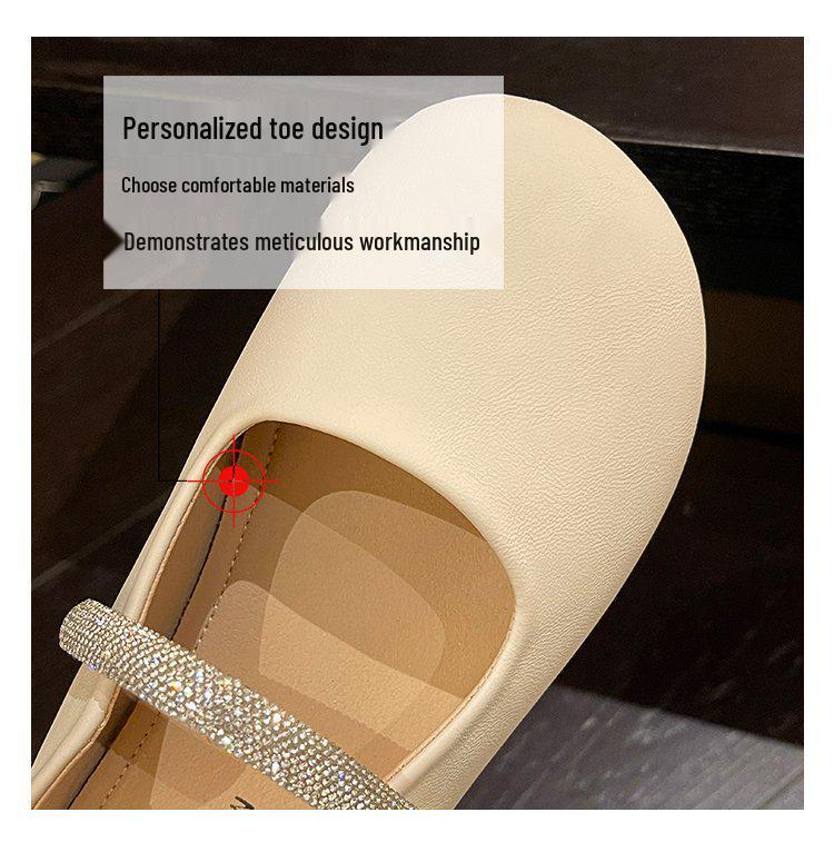 Women's 2024 Summer Rhinestone Mule Slippers - Soft, Flat, Breathable Design for Comfort