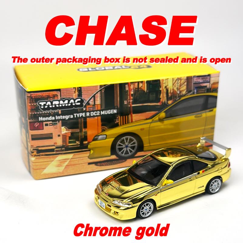 Tarmac Works 1:64 TW Honda Integra TYPE R DC2 MUGEN Sunlight Yellow Alloy Car Model Chase