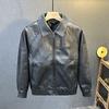 Men's Retro PU Leather Motorcycle Jacket - Casual, Cool, Versatile Winter Coat
