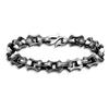 Punk Rock Vintage Oxidized Black Keel Chain Link Men Bracelet Punk Metal Motorcycle Bracelets Male Jewelry