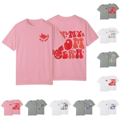 Unisexové ležérní módní tričko s potiskem, kulatým výstřihem a volným střihem