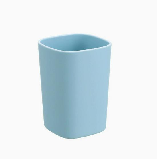 Square Plastic Toothbrush and Toothpaste Holder Set - High-Grade Mouthwash Cups for Couples and Kids