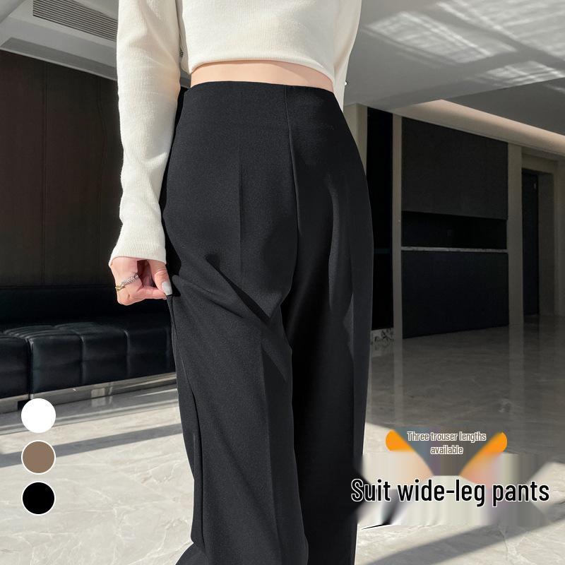 2026 Women's High Waist Micro Flare Casual Floor-Length Wide Leg Pants