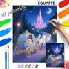 Princess Carriage Castle Night Oil Painting Hand Painting Coloring Painting Handmade Diy Home Decoration Gift