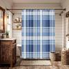 Blue and White Plaid Checkered Pattern Waterproof Shower Curtain 180x200cm Classic Tartan Style Bath Curtain Rustic Home Decor