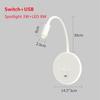 Modern LED Bedside Wall Lamp Bedroom Type-C Lamp Telescopic Hotel Reading Lamp   Indoor USB Adjustable Angle Wall Light