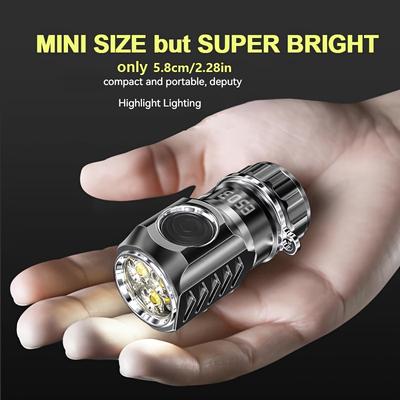 Superhelle tragbare Taschenlampe, klein, wiederaufladbar, 3 * SST20 LED, leichte Fackel, geeignet für Camping, Wandern, Lesen, Notfall