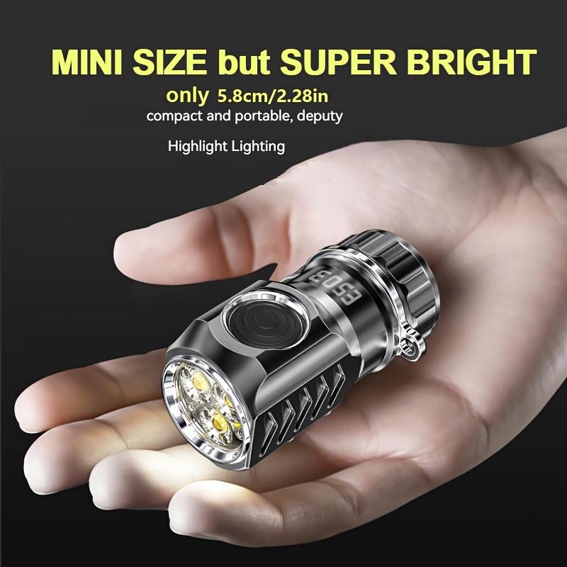 Super Bright Portable Flashlight Small Rechargeable 3 * SST20 LED Lightweight Torch Suitable for Camping Hiking Reading Emergency