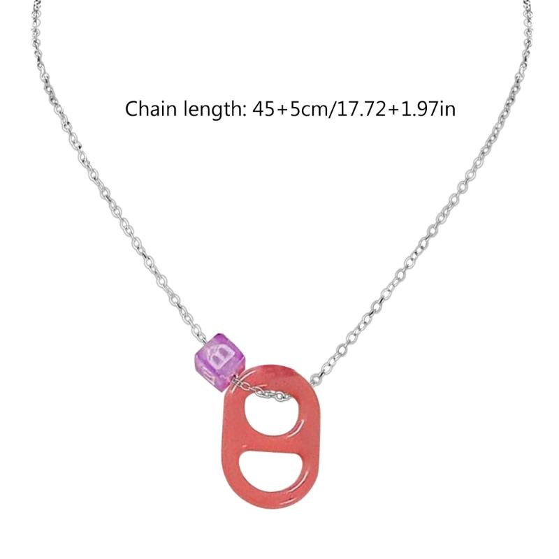 Fashion Acrylic Charm Pendant Necklace Sweet Cute Clavicle Chain Simple Choker Necklace Statement Jewelry Neck Chain